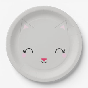 kawaii kitty CAT BIRTHDAY party paper plate 1