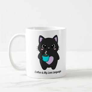 Kawaii Kitty Coffee Lover Gift   Cat Mom Cup