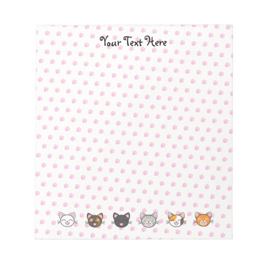 Kawaii Kitty Notepad - 5.5" x 6"