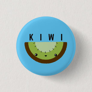 Kawaii   Kiwi   Badge 1 Inch Round Button
