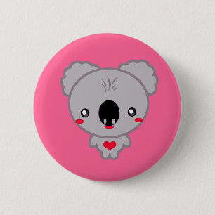Kawaii Koala Bear 2 Inch Round Button