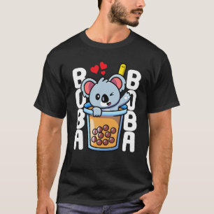 Kawaii Koala Bear Bubble Tea Cup Drink Koala Loves T-Shirt