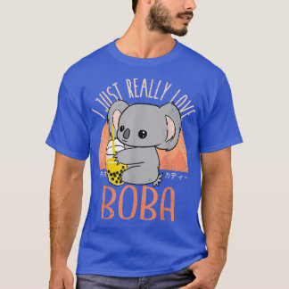 Kawaii Koala I Just Love Boba Bubble Tea T-Shirt