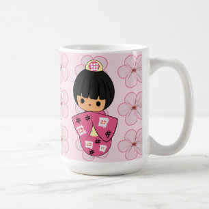 Kawaii Kokeshi Doll mug