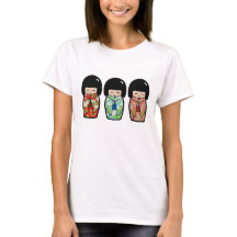 Kawaii Kokeshi Trio Japanese Doll Shirt