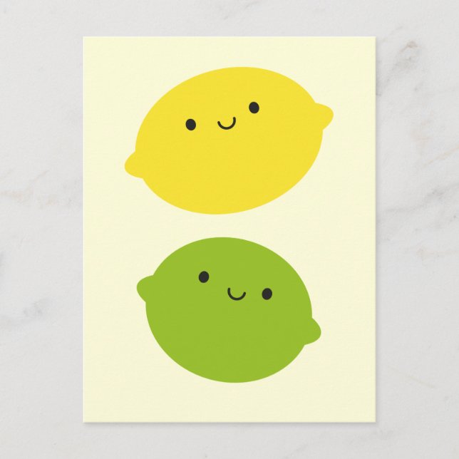 Kawaii Lemon & Lime Postcard (Front)