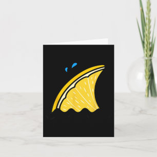 Kawaii Lemon Lime Shark Fin Funny Family Summer Card