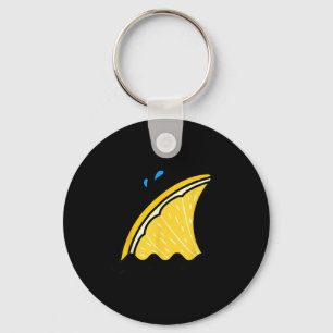 Kawaii Lemon Lime Shark Fin Funny Family Summer Keychain