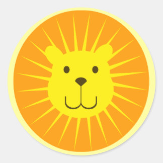 KAWAII LION SUNSHINE SWEETY CLASSIC ROUND STICKER