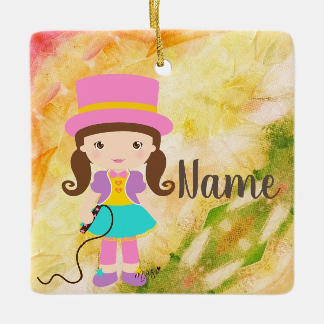 Kawaii Little Circus Girl Ornament (Front)