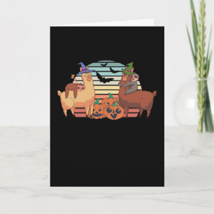Kawaii Llama Halloween Sunset Sloth Gift Card