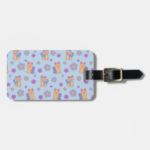 Kawaii Long and Short Hair Yorkie Cartoon Dogs Luggage Tag