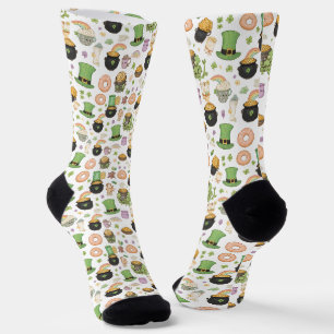 Kawaii Luck Charms St. Patrick's Day Pot of Gold  Socks