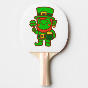 Kawaii Lucky Leprechaun Ping Pong Paddle