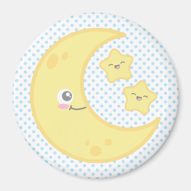 Kawaii Lune et Stars Magnet (Devant)