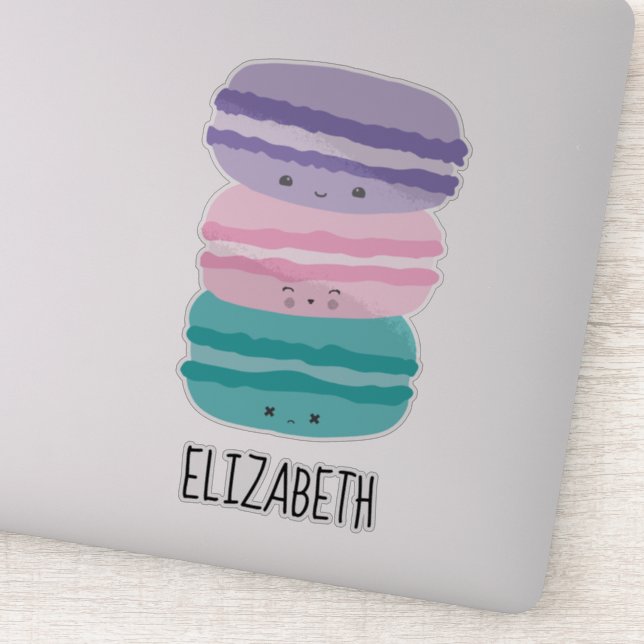 Kawaii Macarons Pastel Cute Personalized Custom (Detail)