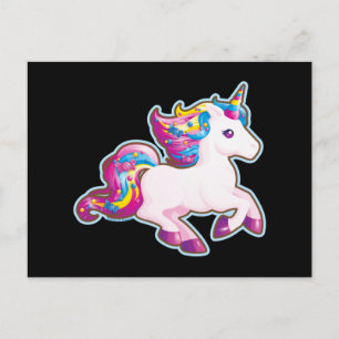 Kawaii Magical Candy Unicorn Postcard