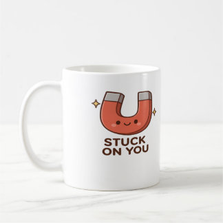 Kawaii Magnet Stuck On You Cute Playful Style Coffee Mug