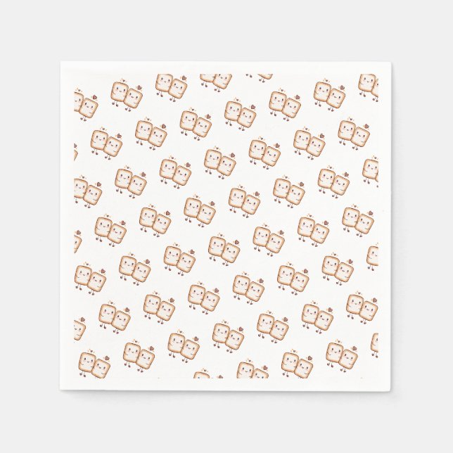 Kawaii Marshmallow Smores  Napkin (Front)