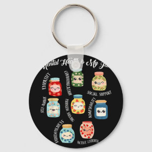Kawaii mental health is jam counsellor schoolKawai Keychain