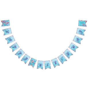 Kawaii Mermaid Party  Bunting Flags