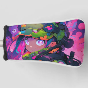 Kawaii Military Hunter Camouflage Heart Eyes Anime Golf Head Cover