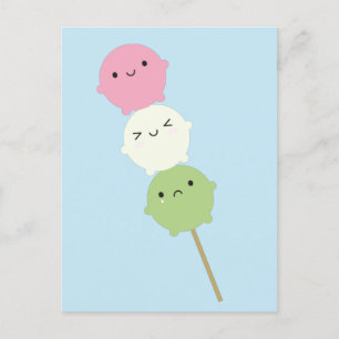Kawaii Mochi Dango Postcard