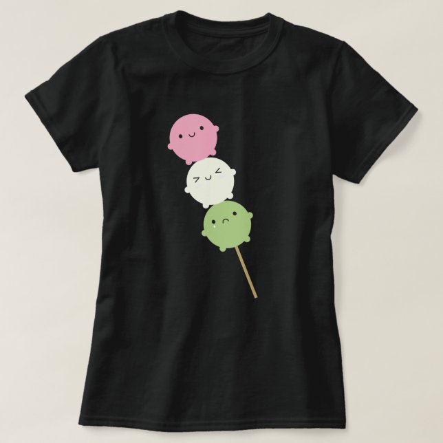 Kawaii Mochi Dango T-Shirt (Design Front)