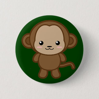Kawaii Monkey 2 Inch Round Button