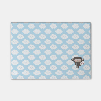 Kawaii monkey post-it notes