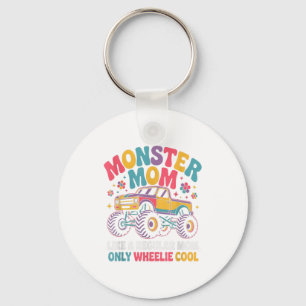 Kawaii Monster Mom Like Regular Mommy But Wheelie Keychain