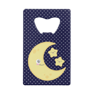 Kawaii Moon and Stars Credit Card Bottle Opener