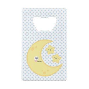 Kawaii Moon and Stars Credit Card Bottle Opener