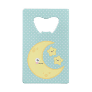 Kawaii Moon and Stars Credit Card Bottle Opener