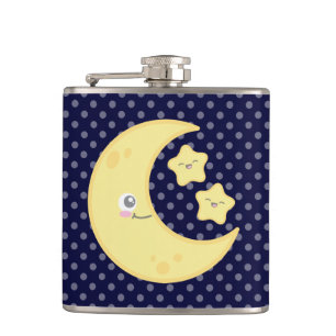 Kawaii Moon and Stars Flask