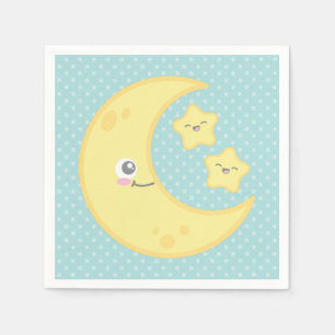 Kawaii Moon and Stars Napkins