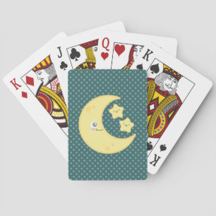 Kawaii Moon and Stars Playing Cards