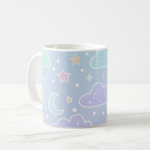Kawaii Moon & Stars Aesthetic Cup