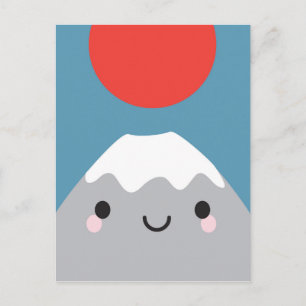Kawaii Mt Fuji San Postcard