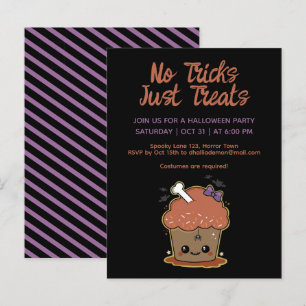 Kawaii Muffin Halloween Party  Postcard