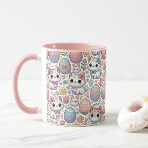 Kawaii Mug de chat de Pâques - Cute Kitty OEufs co