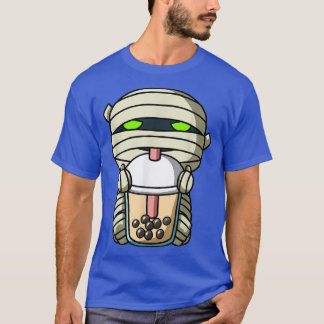 Kawaii Mummy Halloween Boba Milk Tea Bubble Tea An T-Shirt