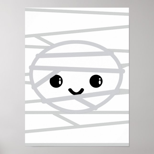 Kawaii Mummy Poster Print (Front)