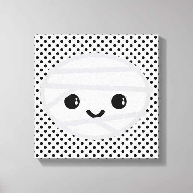 Kawaii Mummy Wrapped Canvas (Front)