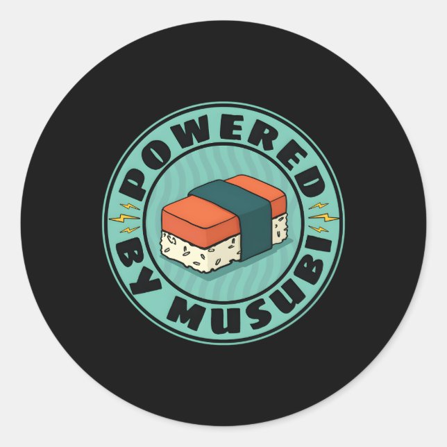 Kawaii Musubi Classic Round Sticker (Front)