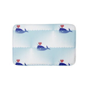 kawaii narwhal bath mat bathmat