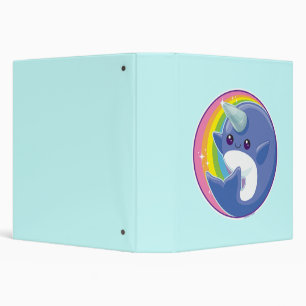 Kawaii Narwhal Binder