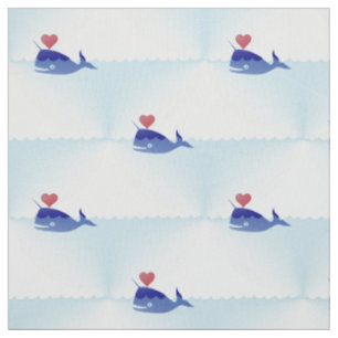 kawaii narwhal fabric