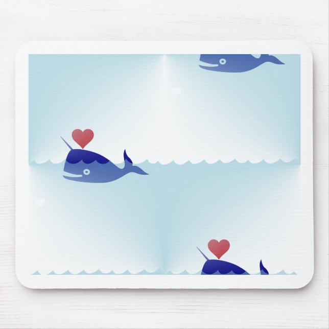kawaii narwhal mouse pad (Front)
