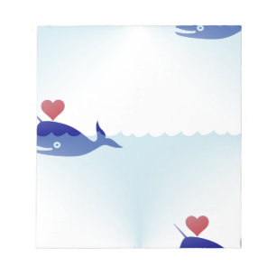 kawaii narwhal notepad